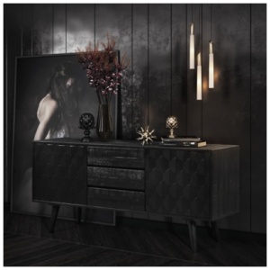 TOV Funiture Valentina Buffet , Rubbed Black