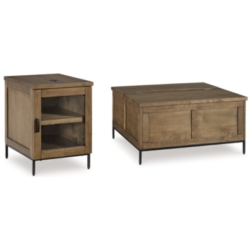 Torlanta Coffee Table with 1 End Table, Brown
