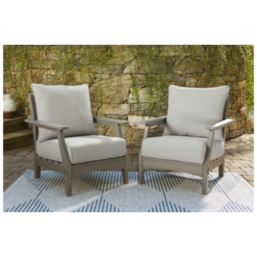 Visola Outdoor Lounge Chair (Set of 2), Gray