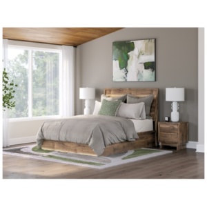 Zadilyn Queen Panel Bed, Brown