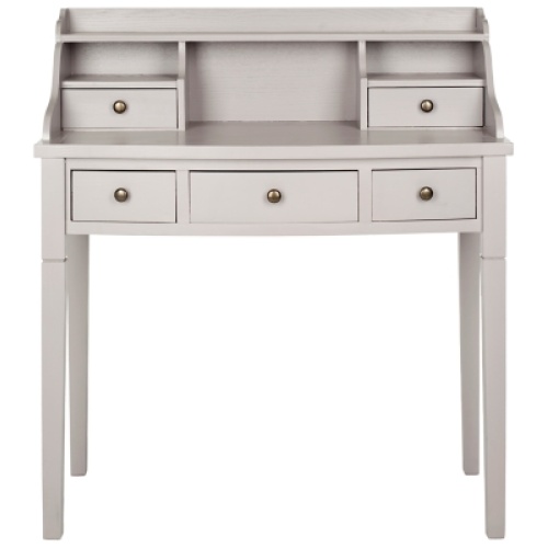 5-Drawer Writing Desk, Gray