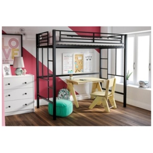 Atwater Living Grace Twin Metal Loft Bed, Black