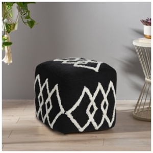 Avant-garde Diamond Pouf, Black