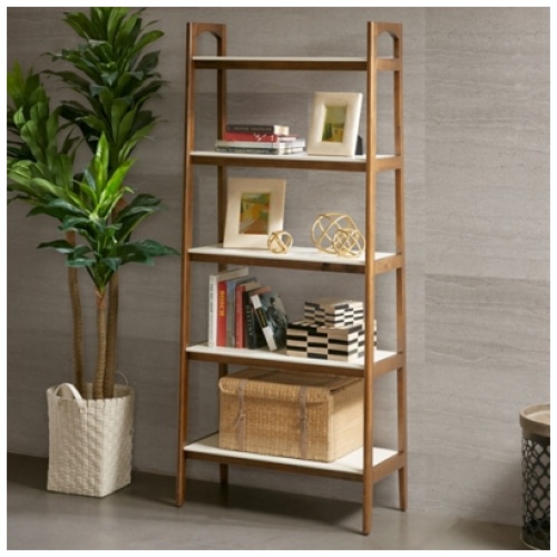 Avenu Shelf / Bookcase, Off White/Pecan