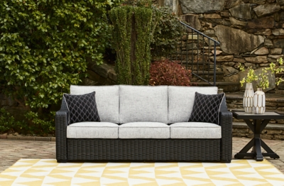 Beachcroft Outdoor Sofa, Black/Light Gray