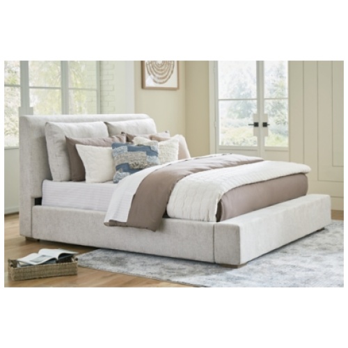 Cabalynn California King Upholstered Bed, Light Brown