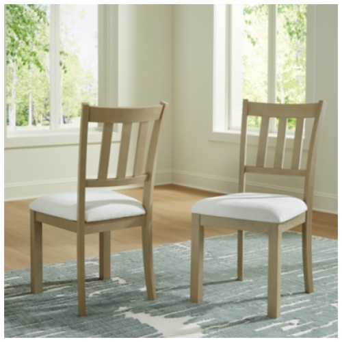 Calmoro Dining Chair, Off White/Gray