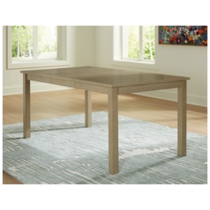 Calmoro Extendable Dining Table, Gray, Wood