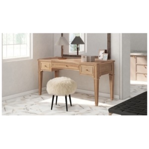 Dauphin 55" Executive Desk, Natural Brown