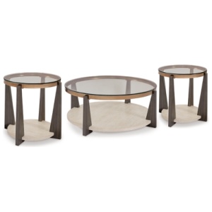 Frazwa Coffee Table with 2 End Tables, Multi
