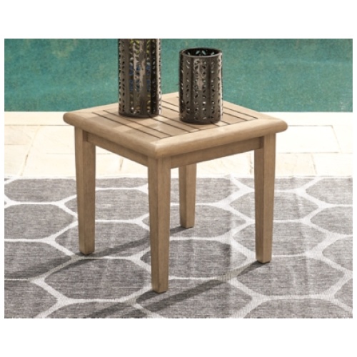 Gerianne Outdoor End Table , Grayish Brown
