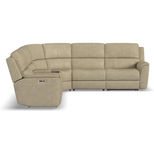 Henrick 5-pc. Triple Power Leather Sectional