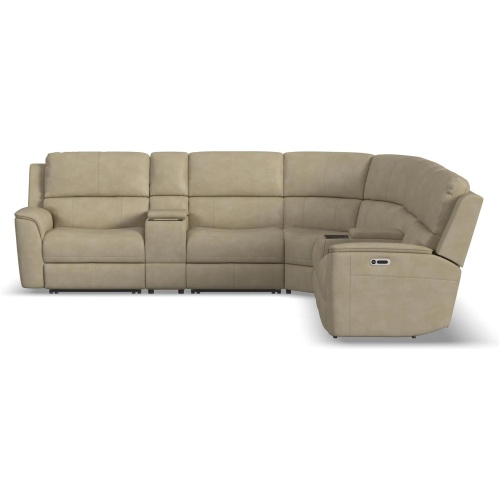 Henrick 6-pc. Triple Power Leather Sectional