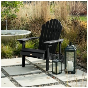 Highwood® Hamilton Outdoor Folding and Reclining Adirondack Chair, Black