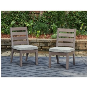 Hillside Barn Outdoor Dining Chair (Set of 2), Gray/Brown