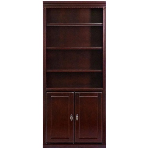 Huntington Oxford Wood Bookcase With Doors