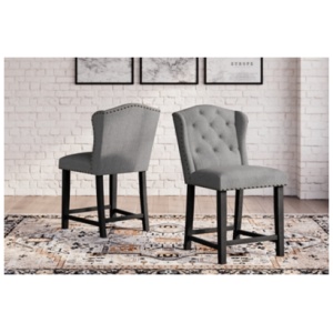 Jeanette Counter Height Bar Stool, Gray