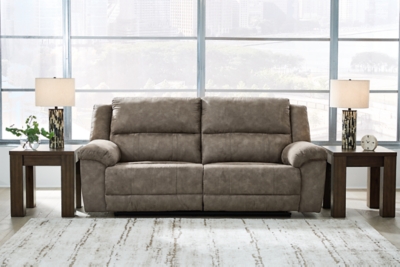 Laresview Manual Reclining Sofa, Fossil