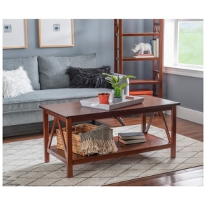 Linon Titian Coffee Table, Antique Tobacco