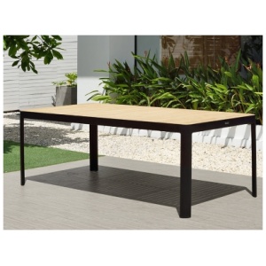Navagio Outdoor Dining Table, Light Brown/Black