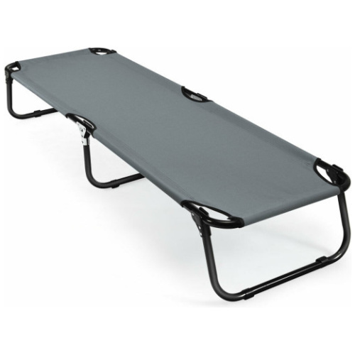 Outdoor Folding Camping Bed for Sleeping Hiking Travel-Gray