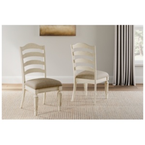 Realyn Ladderback Dining Chair, Chipped White