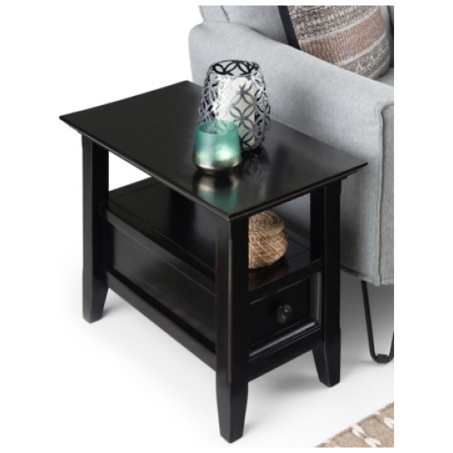 Simpli Home Amherst Narrow Side Table, Hickory Brown