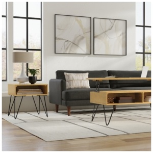 Simpli Home Hunter End Table, Oak
