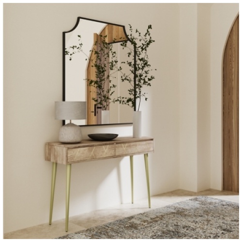 Simpli Home Jager Console Table, Natural
