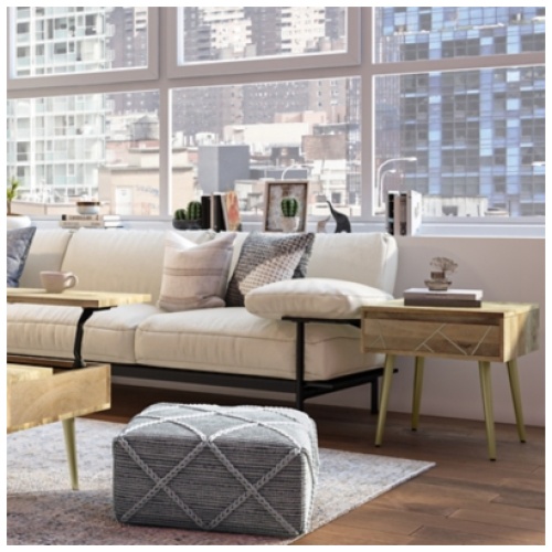 Simpli Home Jager Side Table, Natural