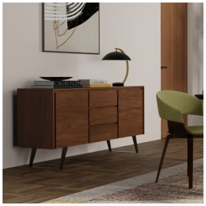 Simpli Home Lowry Sideboard Buffet, Walnut