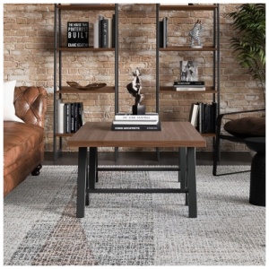 Simpli Home Sawhorse Coffee Table, Walnut