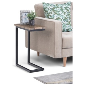 Simpli Home Skyler C Side Table, Beach Brown