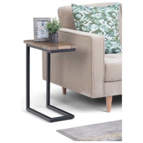Simpli Home Skyler C Side Table, Beach Brown