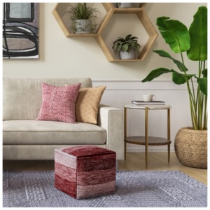 Simpli Home Wagner Side Table, White/Natural
