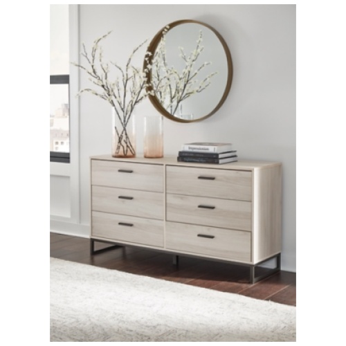 Socalle 6 Drawer 59" Dresser, Light Natural