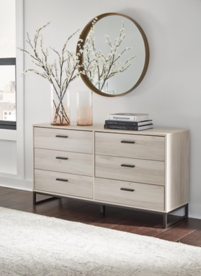 Socalle 6 Drawer 59" Dresser, Light Natural