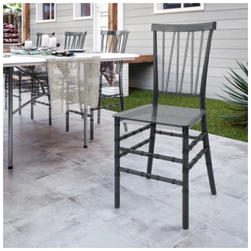 Techni Home Chiavari Outdoor Dining Chairs (Set of 4), Gray