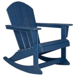 Venice Outdoor Adirondack Rocking Chair, Navy Blue