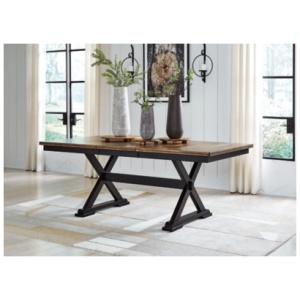 Wildenauer Extendable Dining Table, Brown/Black, Wood