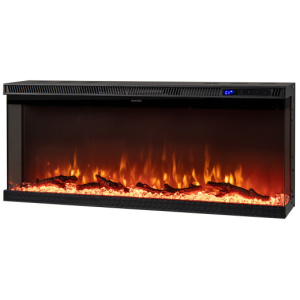 36/40/50/60 Inch Wide 3-Sided Electric Fireplace Insert with Remote Control and 12 Flame Colors-40 inches