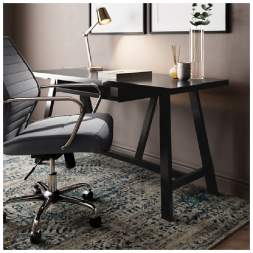 Dylan 60" Writing Office Desk, Black