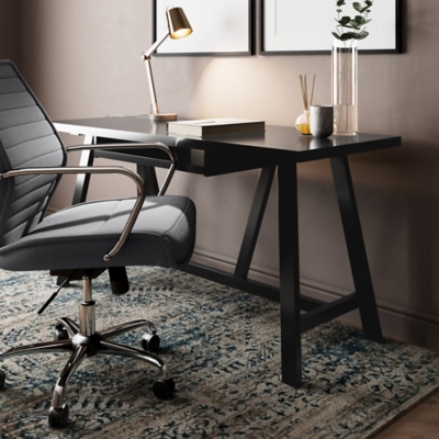 Dylan 60" Writing Office Desk, Black