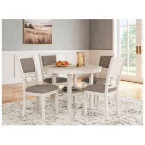 Erinberg Dining Table and 4 Chairs (Set of 5), Antique White
