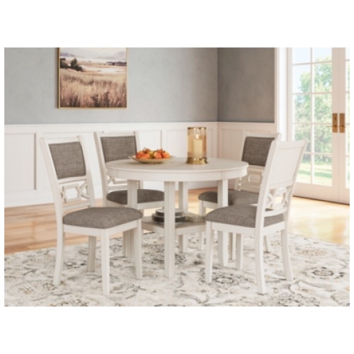 Erinberg Dining Table and 4 Chairs (Set of 5), Antique White