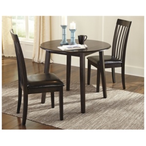 Hammis Dining Table and 2 Chairs, Dark Brown