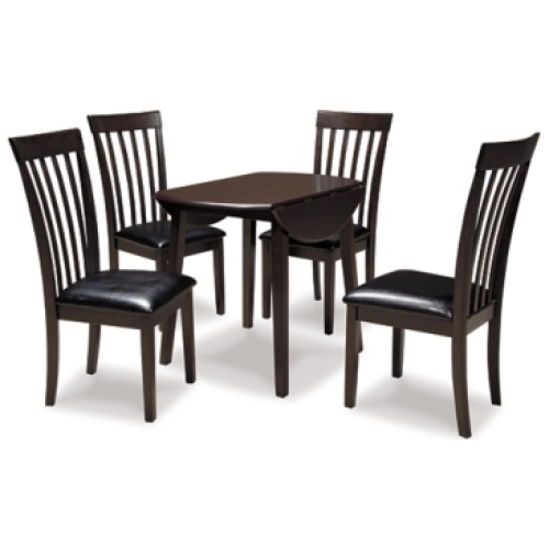 Hammis Dining Table and 4 Chairs, Dark Brown