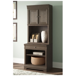 Janismore 79" Bookcase, Weathered Gray