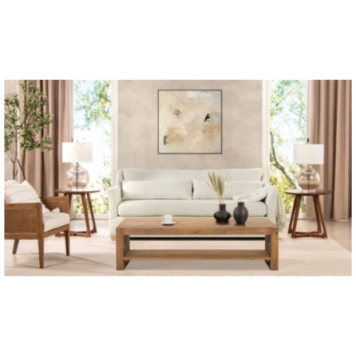 Jennifer Taylor home Ada Sofa, Flax White