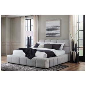 Jesstean Queen Next-Gen Nuvella™ Performance Fabric Bed, Light Gray